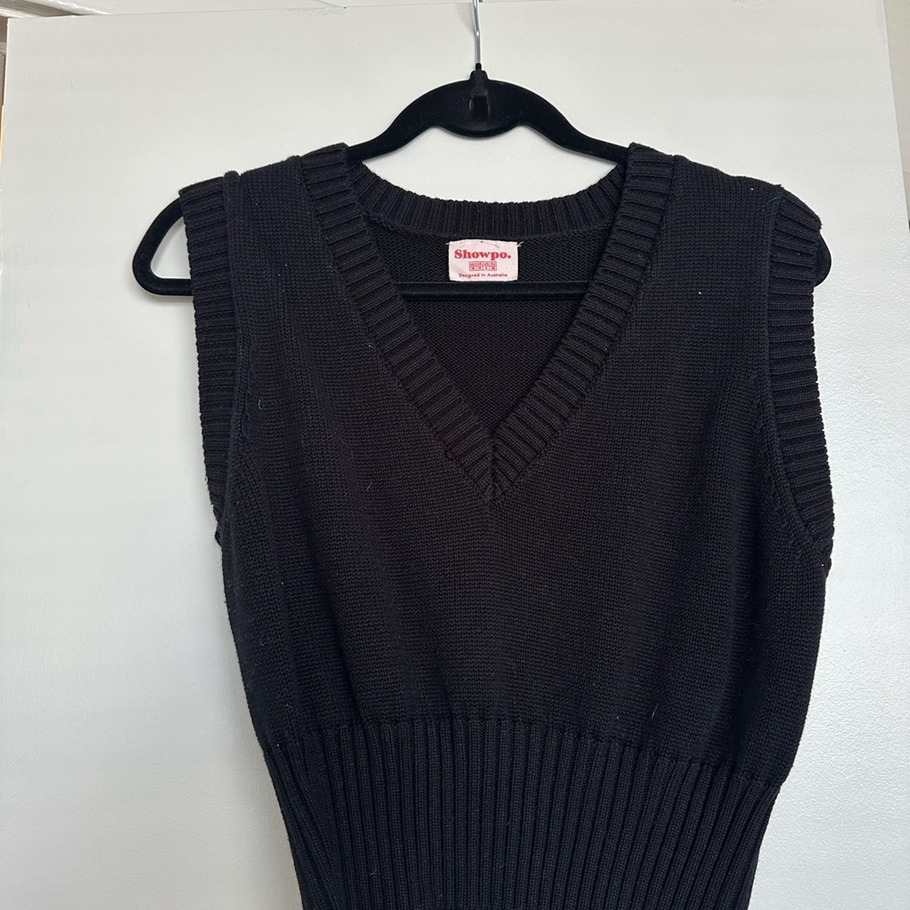 Showpo. Black Sweater Vest